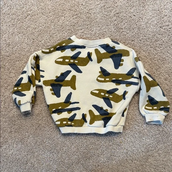 Zara Kids Airplane Print Matching Set - Olive and Black - Picture 4 of 10